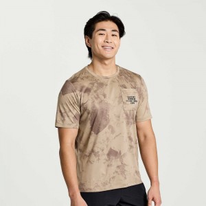 Saucony Explorer Short Sleeve Blue Grey | KSFMR-5612