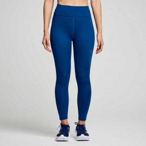 Saucony Fortify Crop Tight Indigo | WKQRE-9634