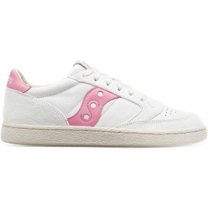 Saucony Jazz Court Premium White Pink | SPCGH-6519