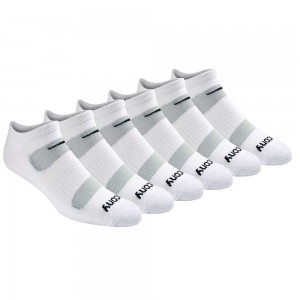 Saucony Legacy Performance No Show 6-Pack Socks White | SUVON-2913