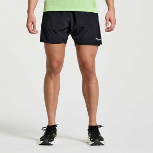 Saucony Outpace 5" Short Black | OYMTA-6718