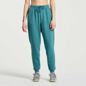 Saucony Rested Sweatpant North Atlantic Heather Graphic | WSAJX-6381