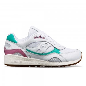 Saucony Shadow 6000 Premium White Light Turquoise | CKIWS-5146