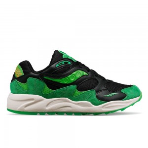 Saucony Shamrock Grid Shadow 2 Black Green | XVBOP-6032