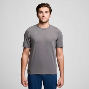 Saucony Triumph Short Sleeve Dark Grey | PIQBZ-1724