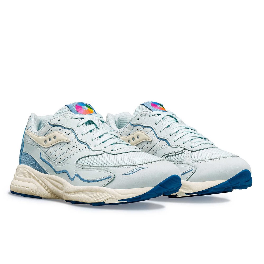 Saucony 3D Grid Hurricane Chromatic Light Blue | WBNSX-6347