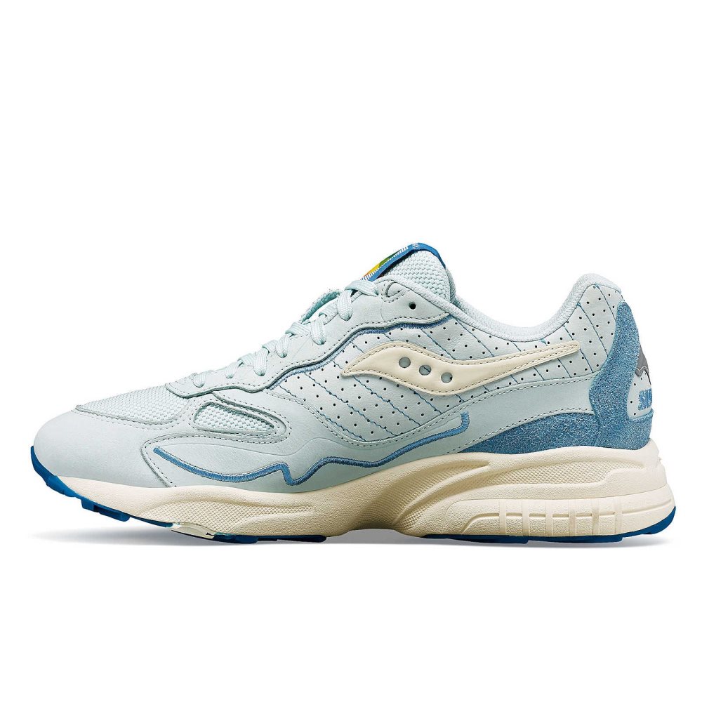 Saucony 3D Grid Hurricane Chromatic Light Blue | WBNSX-6347