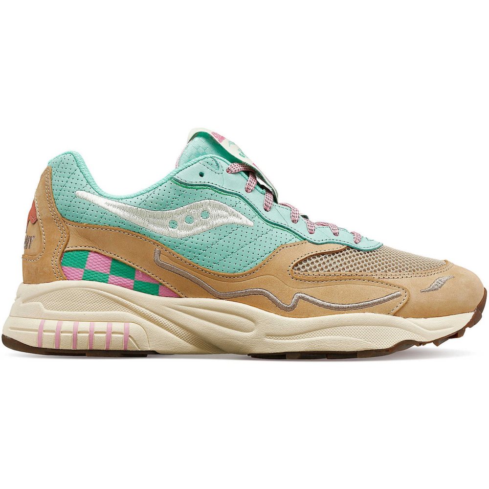 Saucony 3D Grid Hurricane Earth Citizen Turquoise Grey | DXVJM-5869