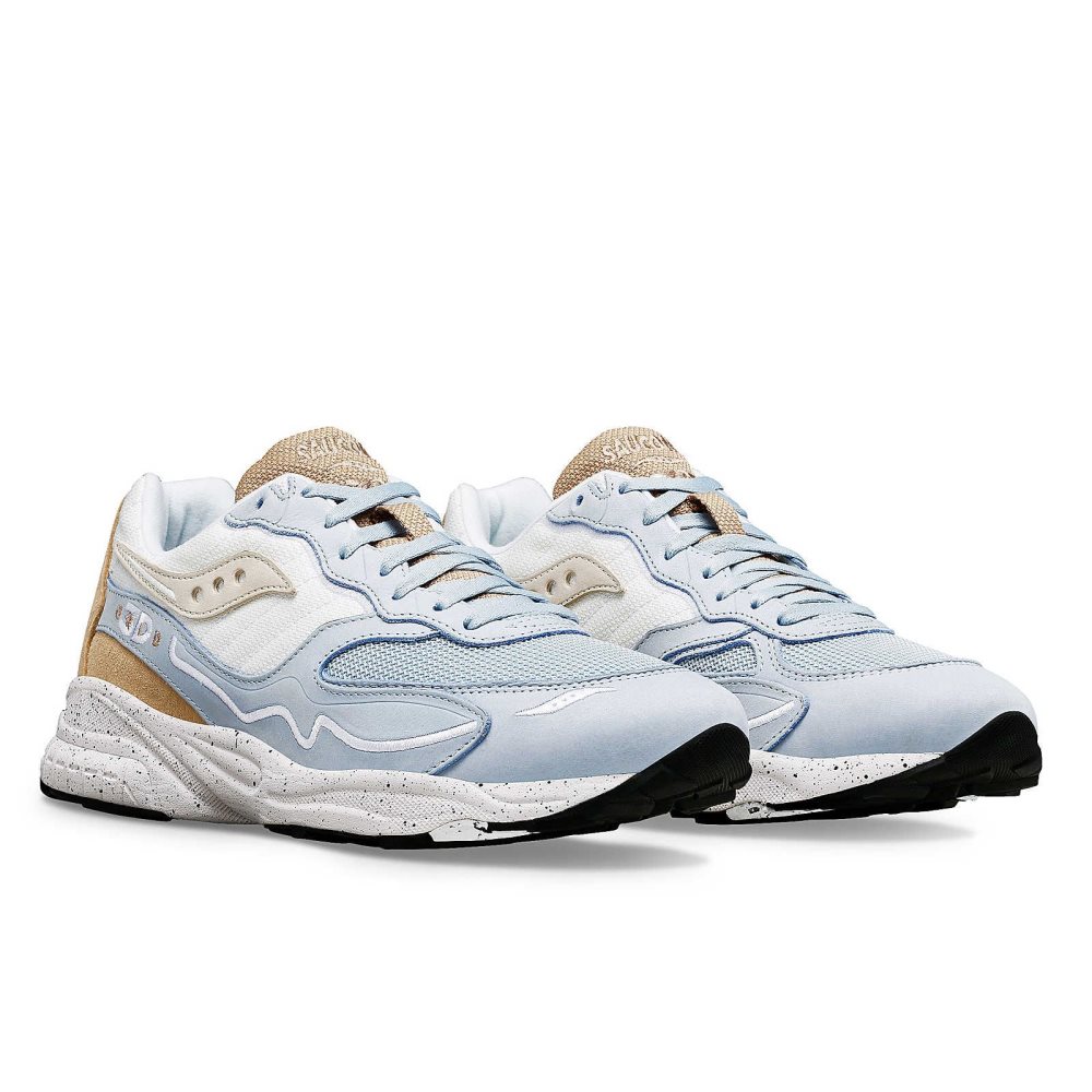 Saucony 3D Grid Hurricane Premium Light Blue Cream | WAPES-9078