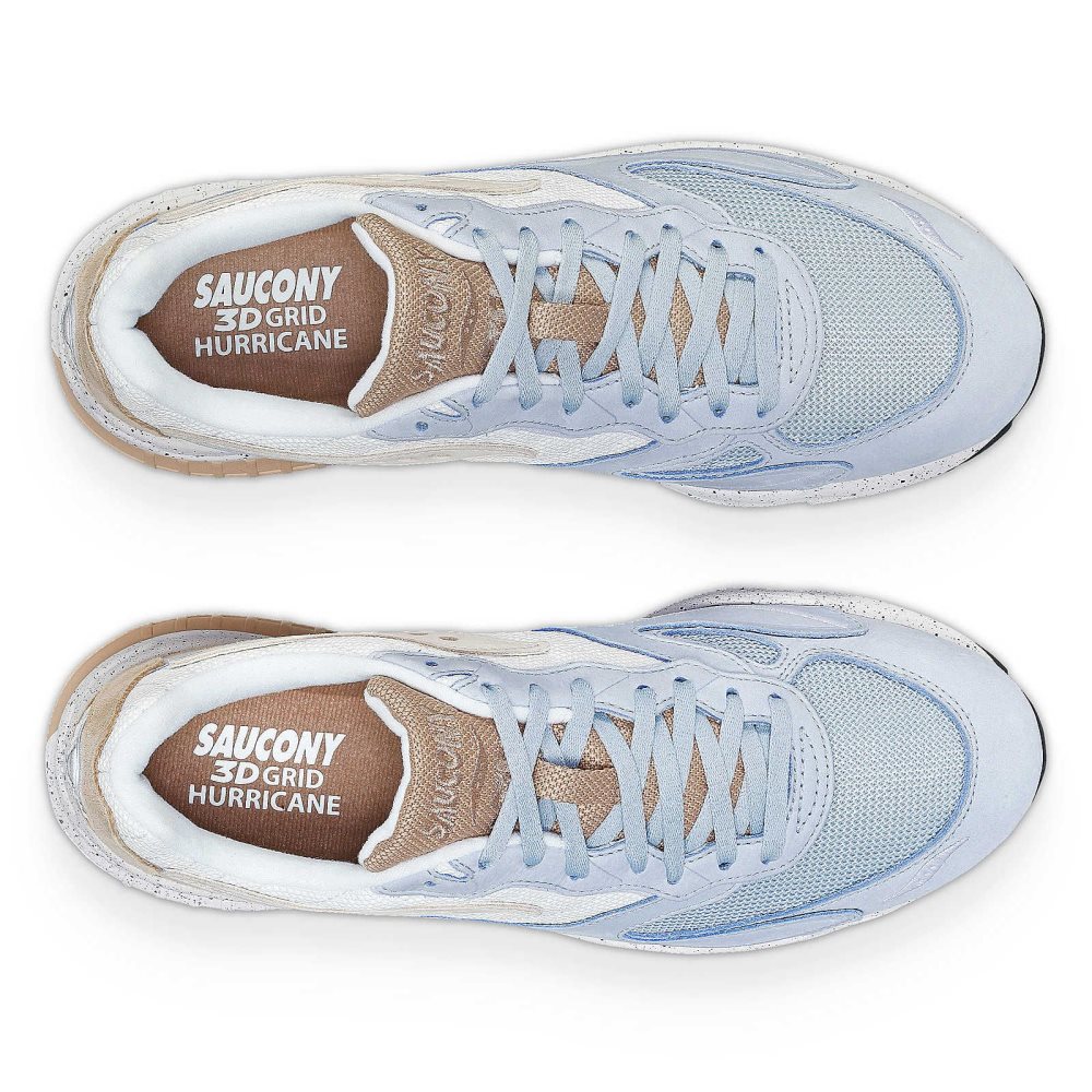 Saucony 3D Grid Hurricane Premium Light Blue Cream | WAPES-9078