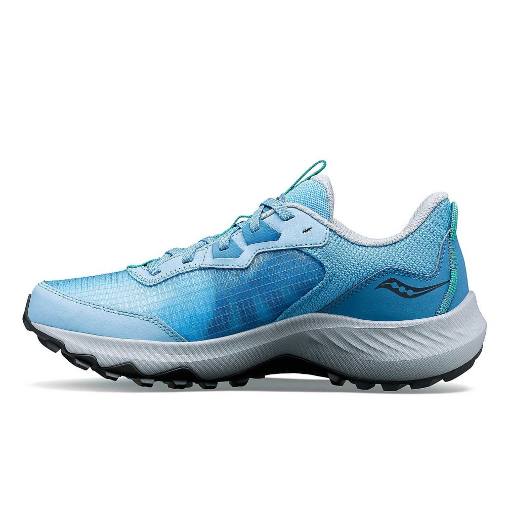 Saucony Aura TR Turquoise Grey | OKMUE-4061