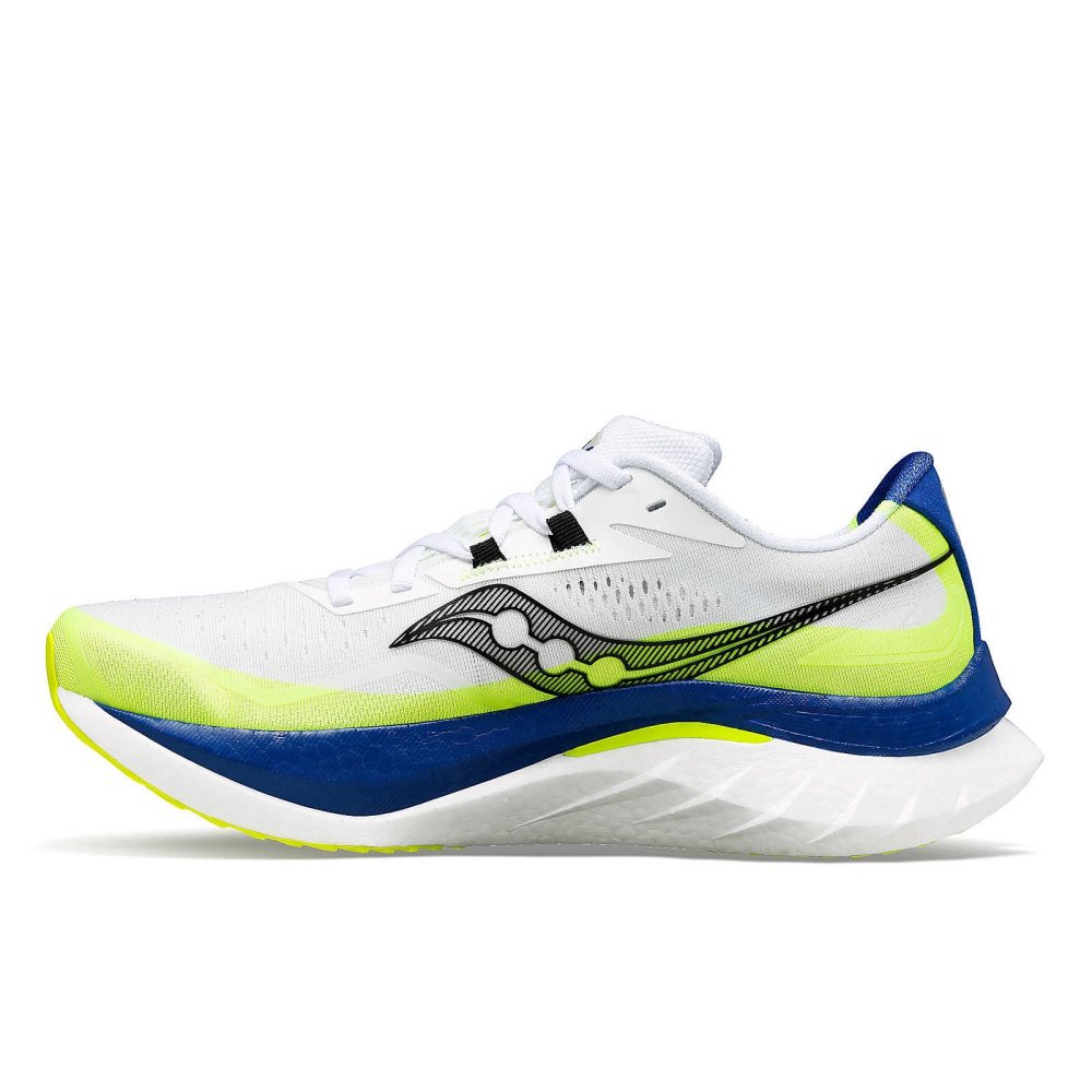 Saucony Boston Endorphin Speed 4 White Blue | LFCVA-5782