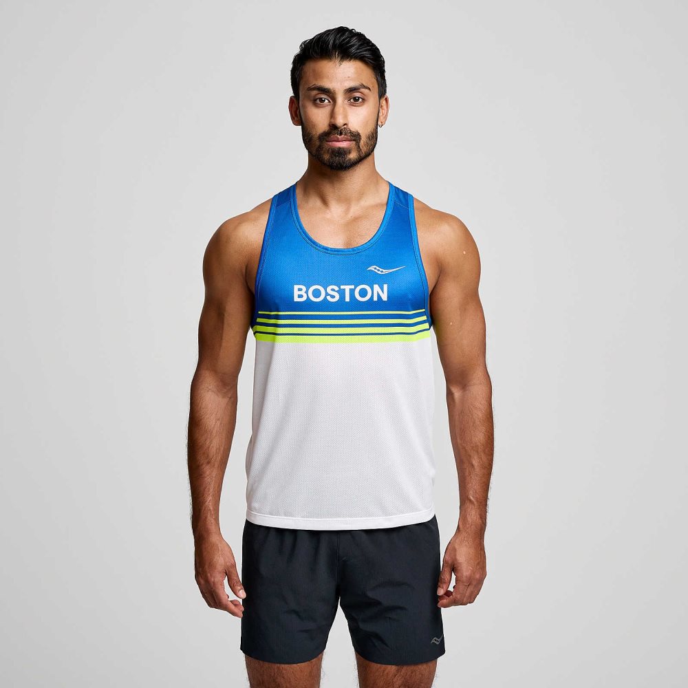 Saucony Boston Stopwatch Graphic Singlet Boston 2024 | HATZK-4127