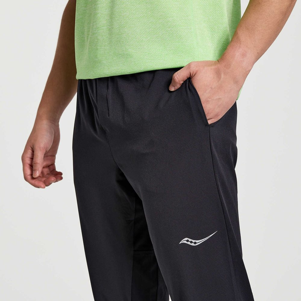 Saucony Boston Woven Pant Black | YKWQF-3976