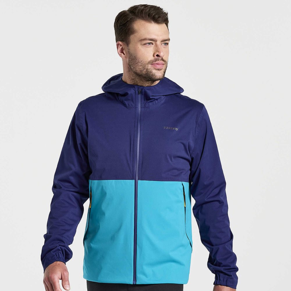 Saucony Boulder Drizzle Jacket Sodalite | ABJVX-9143