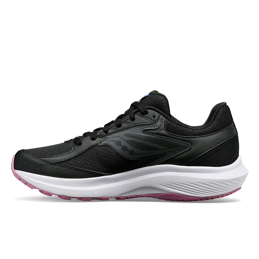 Saucony Cohesion 17 Wide Black Purple | BNFDT-8156