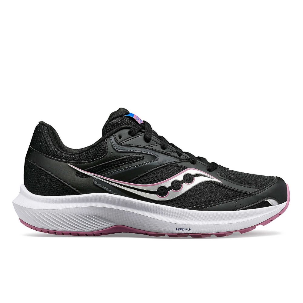 Saucony Cohesion 17 Wide Black Purple | BNFDT-8156