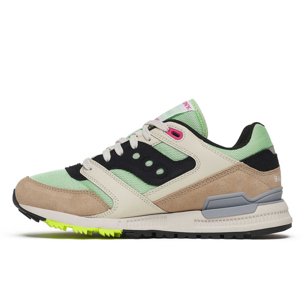 Saucony Courageous Light Green Brown | WPCNJ-7394