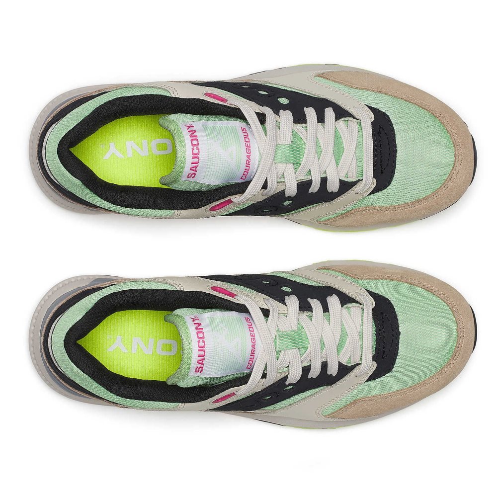 Saucony Courageous Light Green Brown | WPCNJ-7394