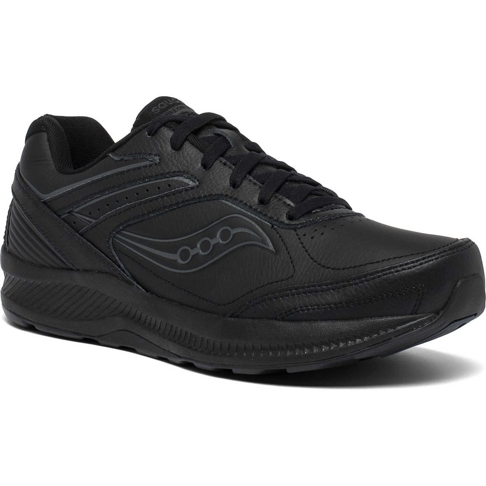 Saucony Echelon Walker 3 Extra Wide Black | HRFNJ-8475