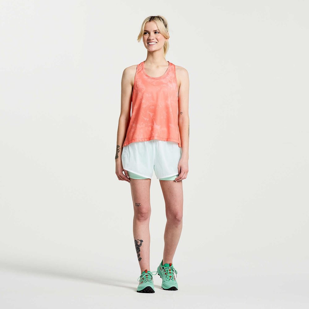 Saucony Elevate Tank Top Zenith Tie-Dye Print | WKIHJ-9608