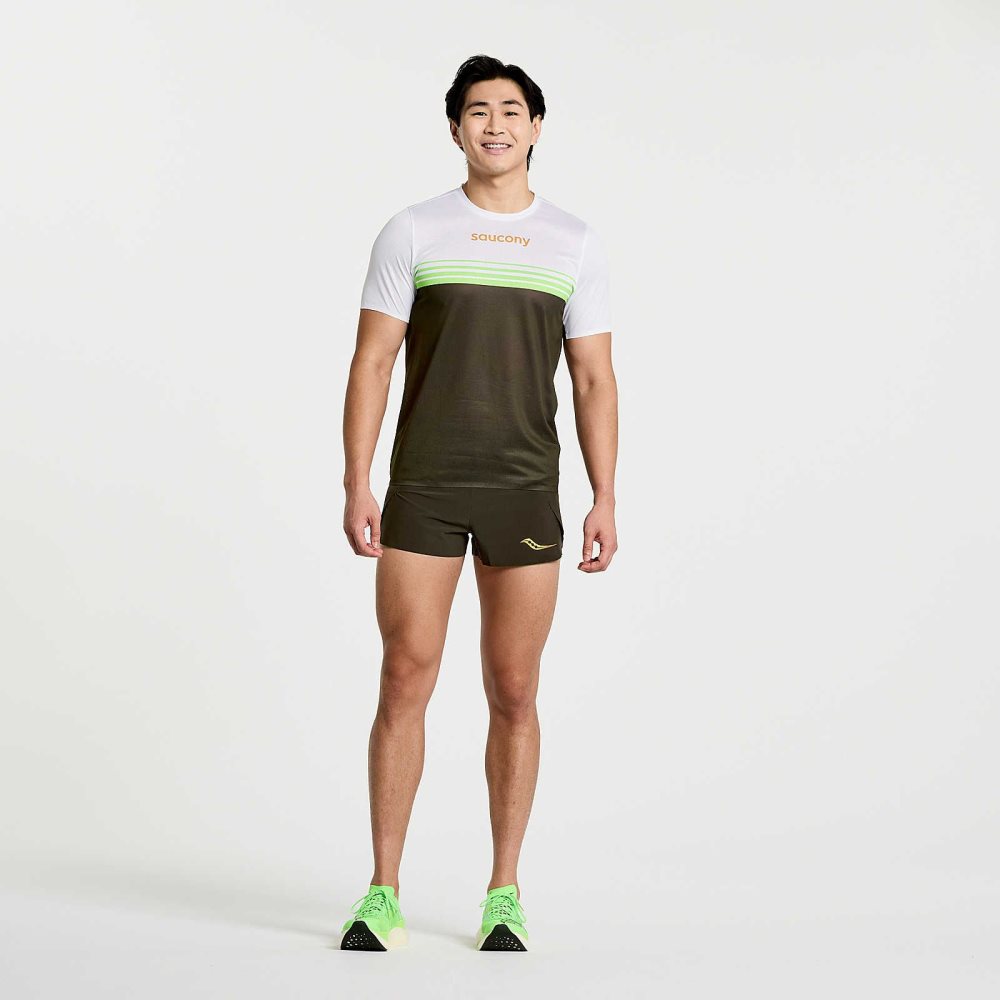 Saucony Elite Short Sleeve Umbra | SQPAG-5246