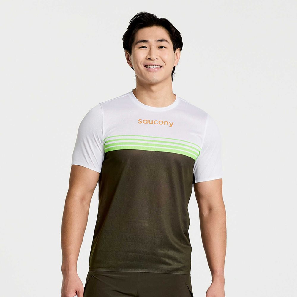 Saucony Elite Short Sleeve Umbra | SQPAG-5246