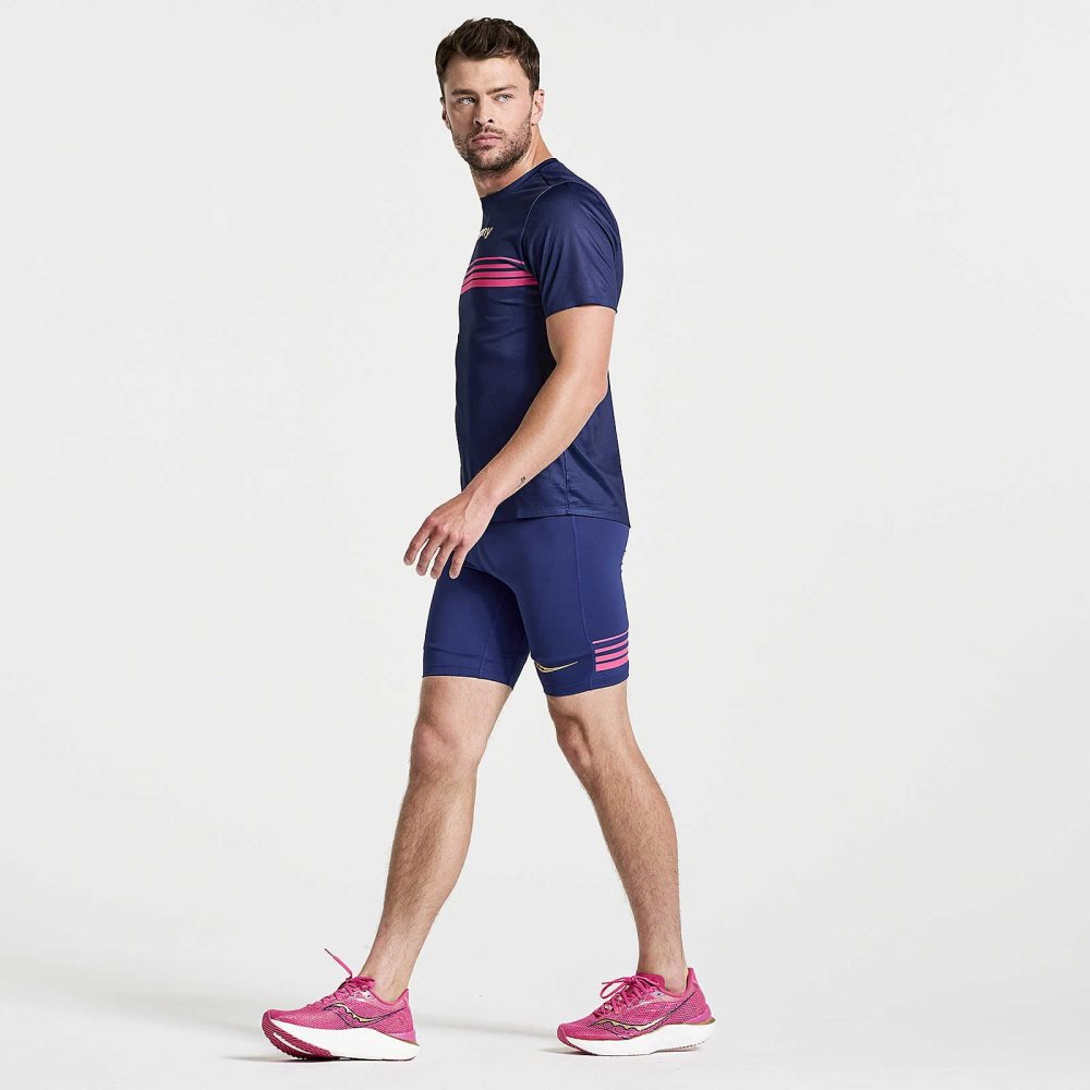 Saucony Elite Tight Short Sodalite | UNHYF-7495