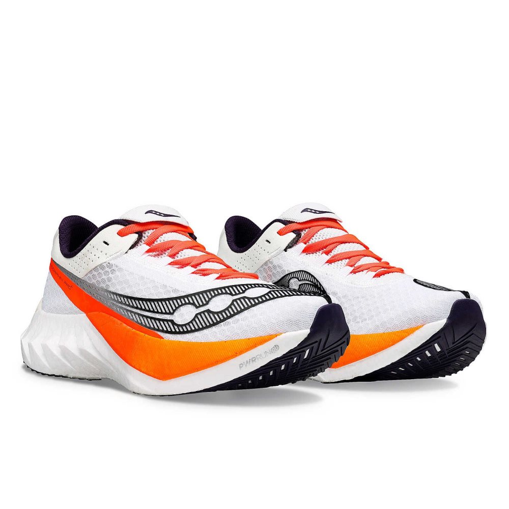 Saucony Endorphin Pro 4 White Black | FLAOY-3604