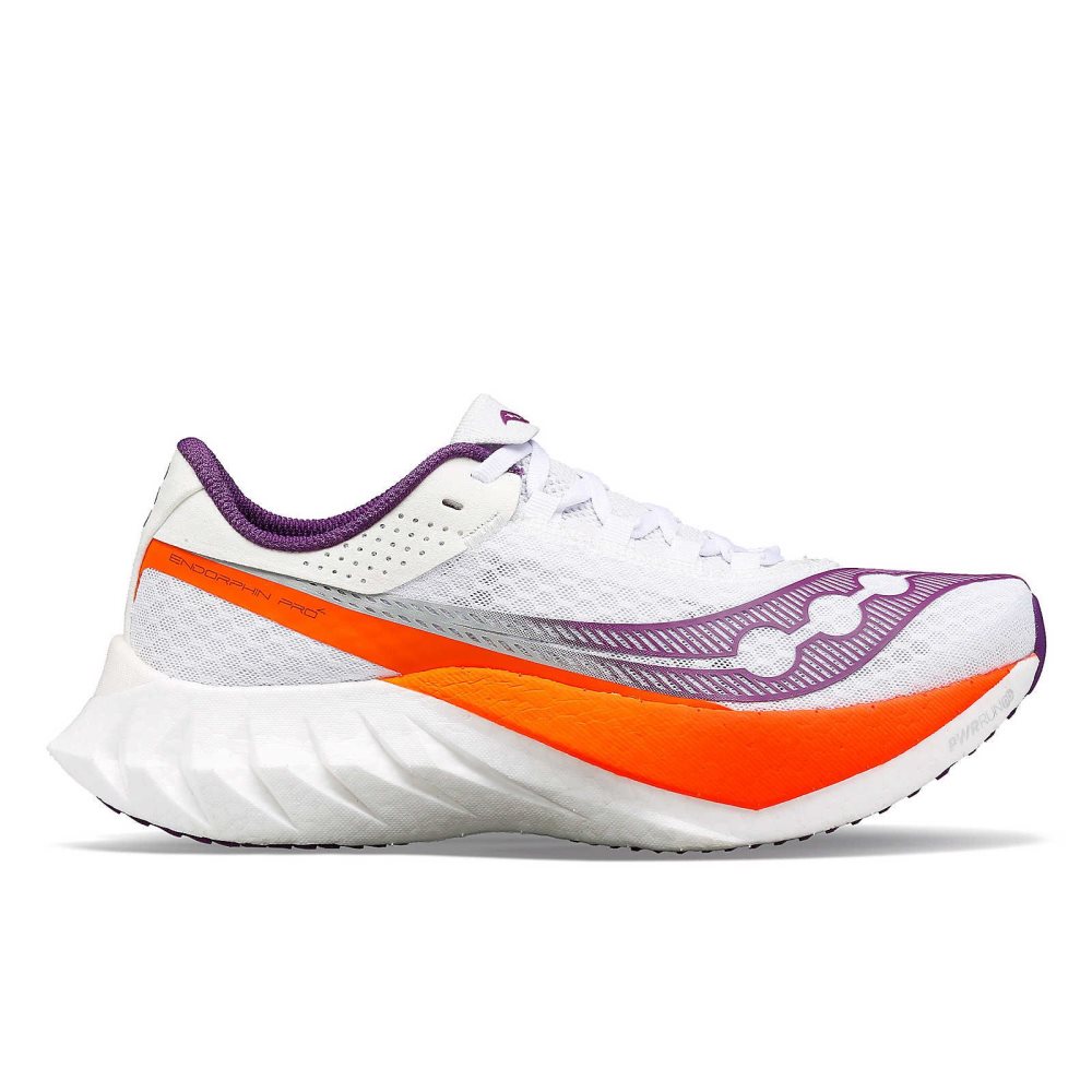 Saucony Endorphin Pro 4 White Purple | BXIHS-4187