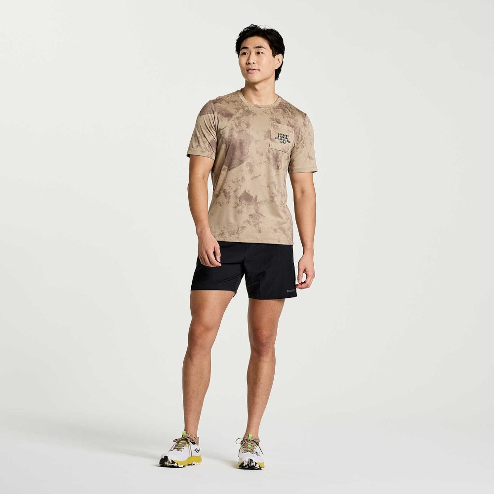 Saucony Explorer Short Sleeve Blue Grey | KSFMR-5612