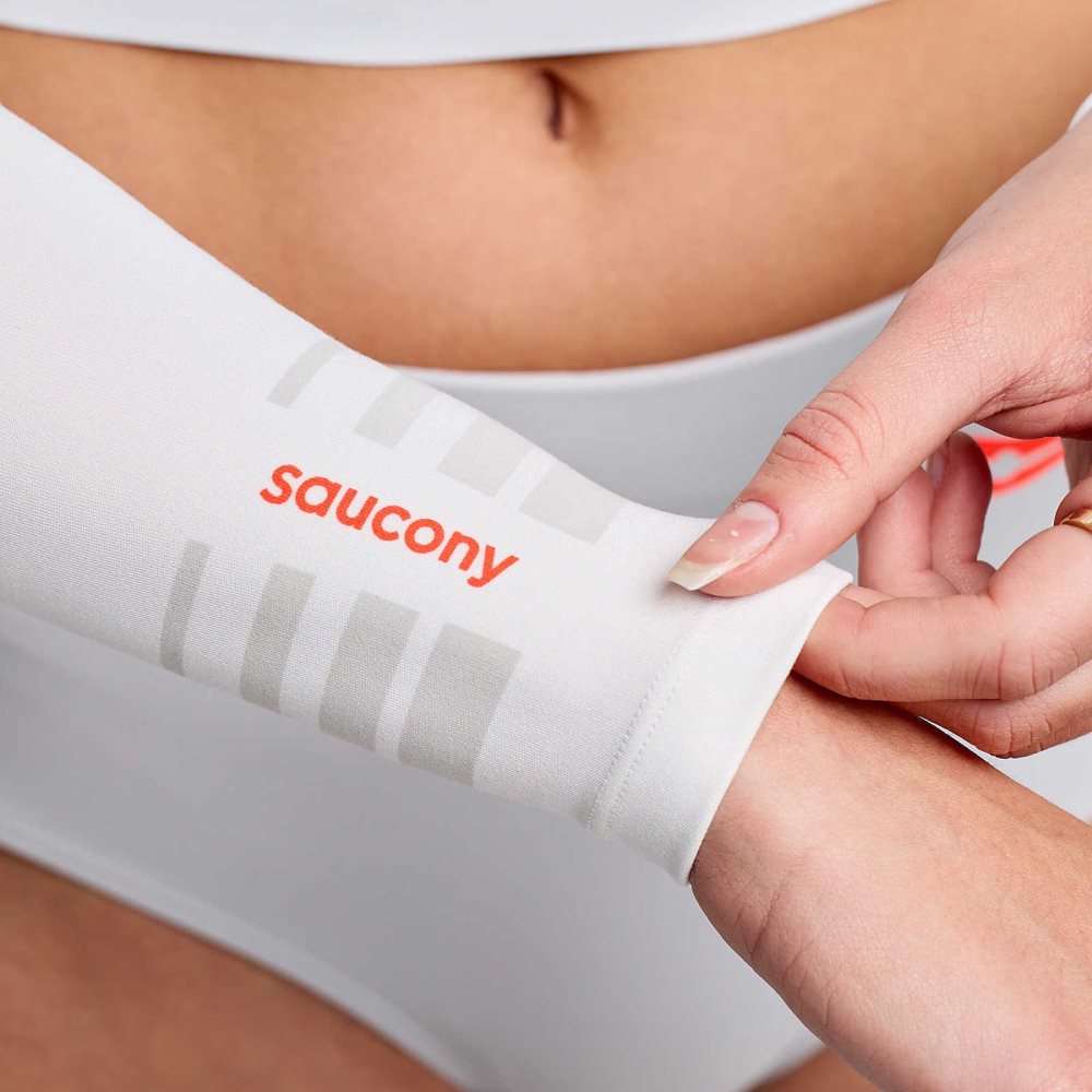 Saucony Fortify Arm Sleeves White | LUDIS-5943