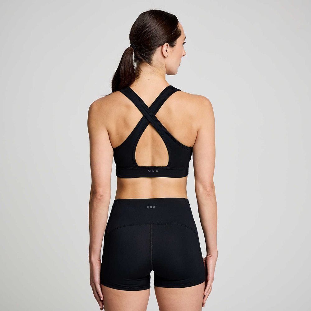 Saucony Fortify Bra Black | JQKBI-7280