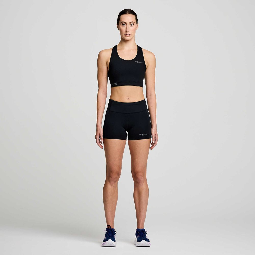 Saucony Fortify Bra Black | JQKBI-7280