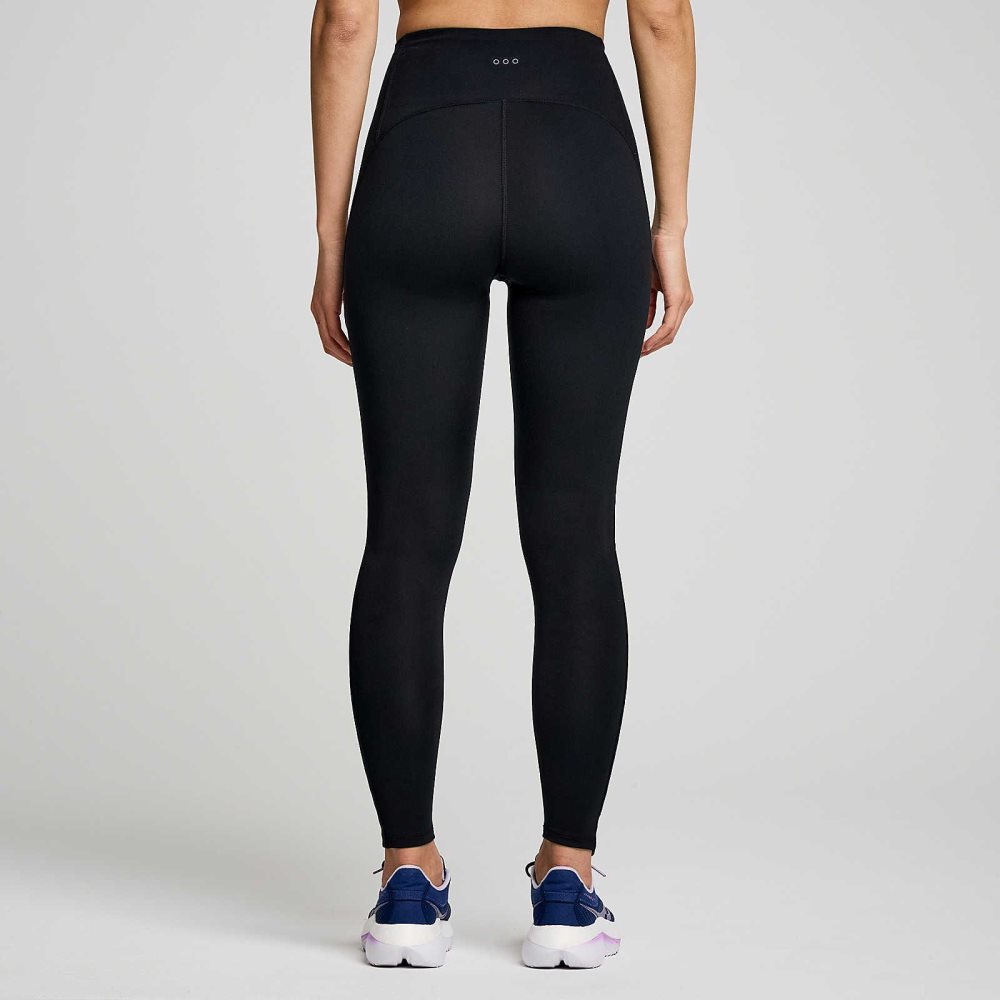 Saucony Fortify Viz Tight Black | BNCSO-3781