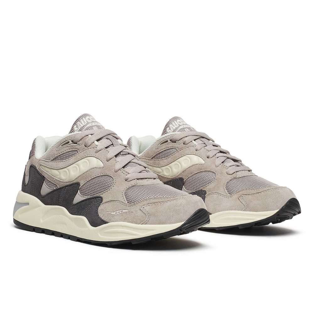 Saucony Grid Shadow 2 Essential Grey Cream | YFWCV-7436