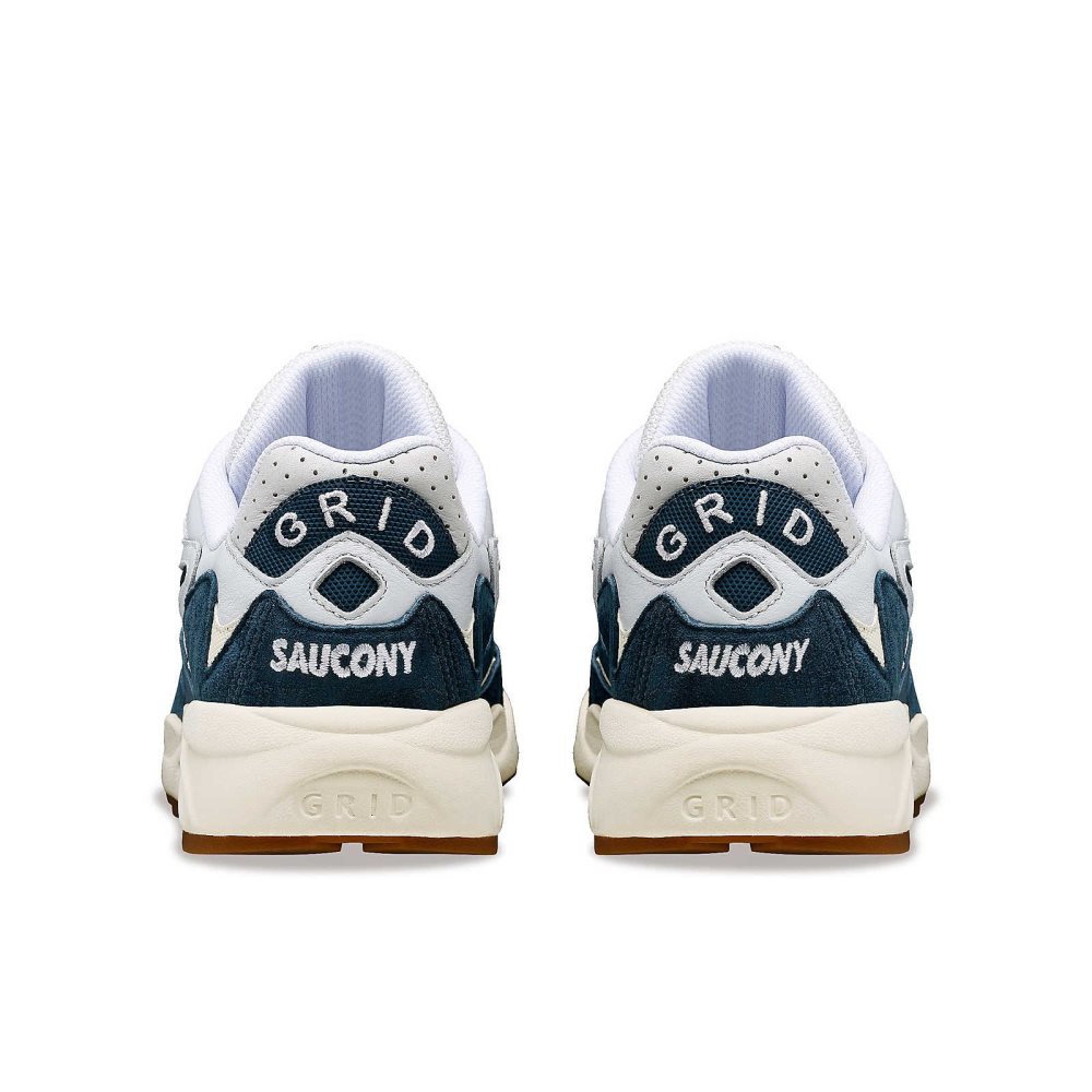 Saucony Grid Shadow 2 Ivy Prep White Navy | JSKFA-2614