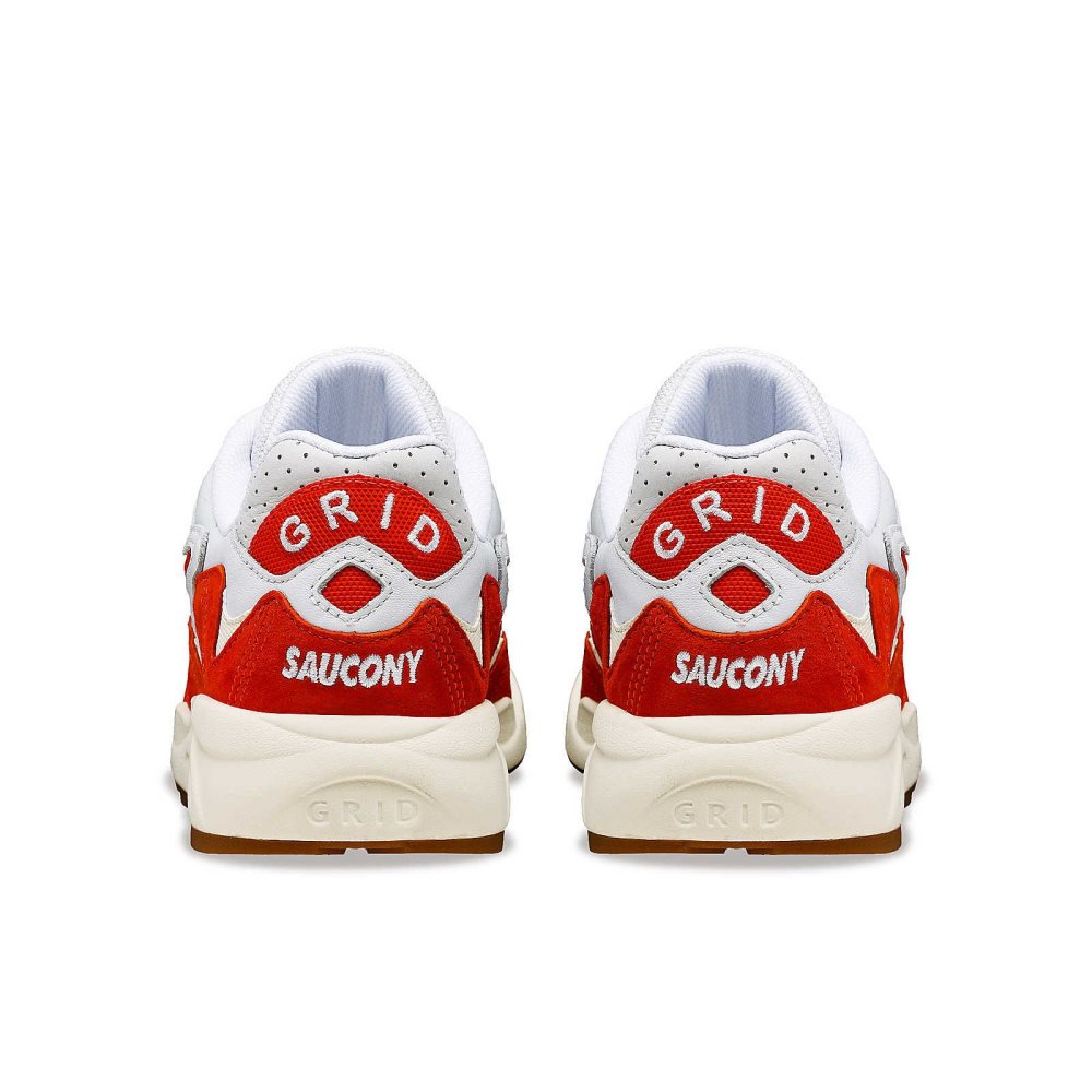 Saucony Grid Shadow 2 Ivy Prep White Red | UOSEC-0795