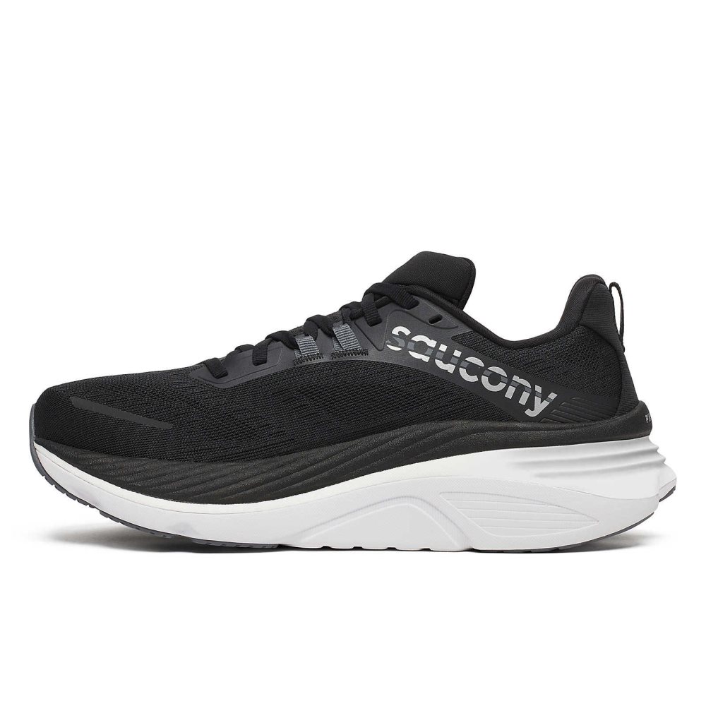 Saucony Hurricane 24 Wide Black Dark Grey | BHGPS-0761