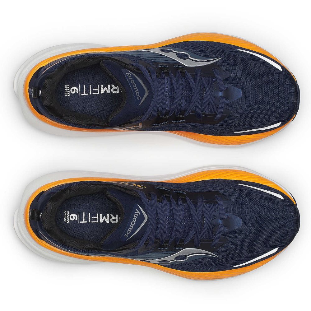 Saucony Hurricane 24 Wide Navy | WAFXU-6907