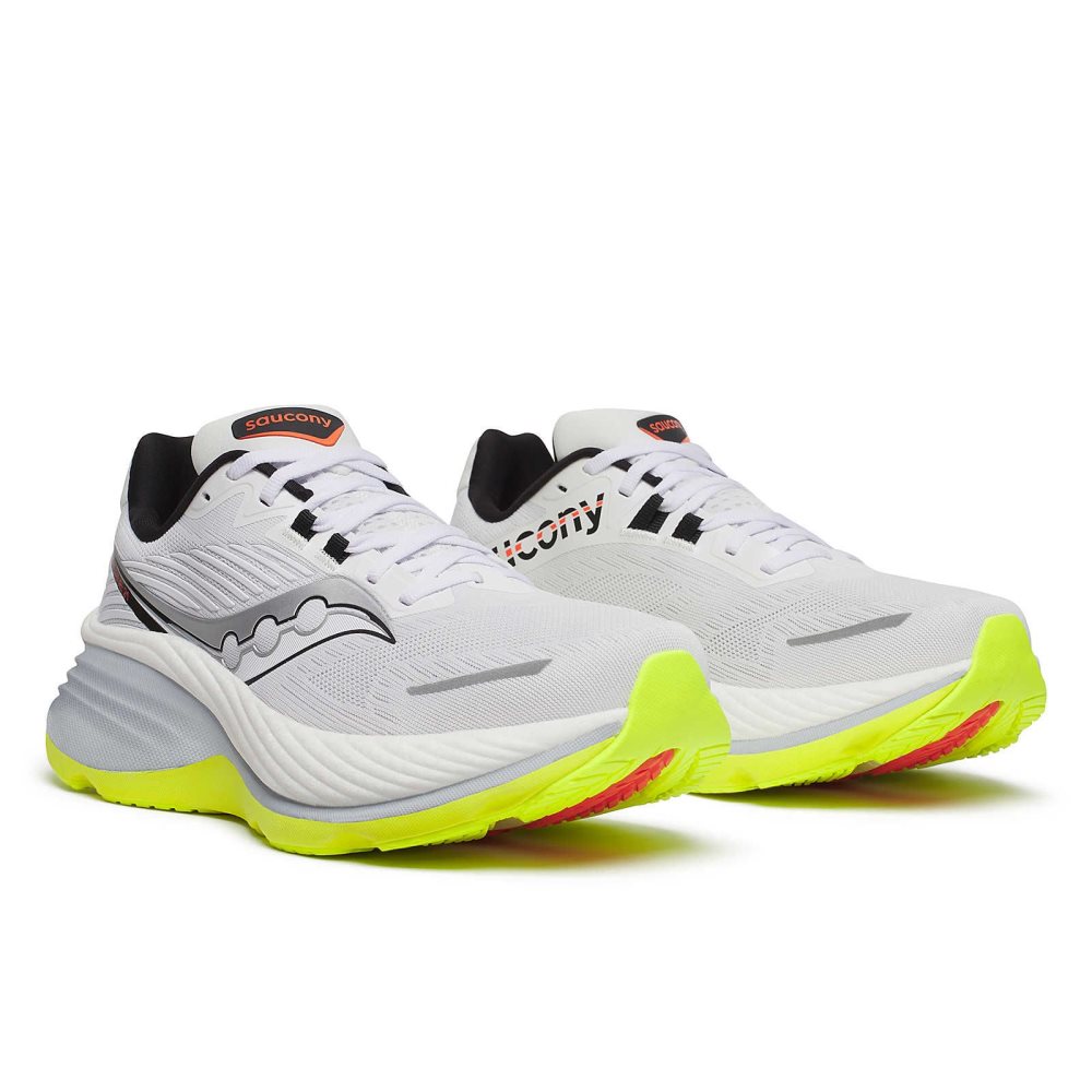 Saucony Hurricane 24 Wide White Black | QVCIW-8623