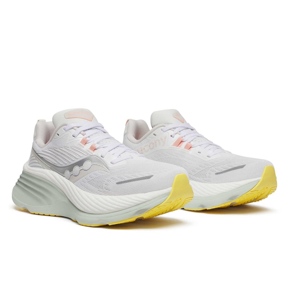 Saucony Hurricane 24 Wide White | YEXCU-9706