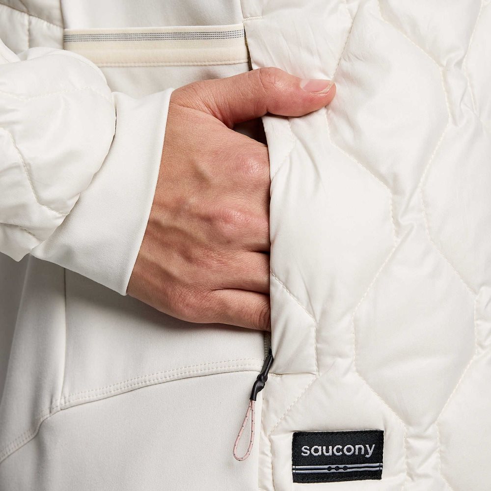 Saucony Hurricane Insulated Jacket Beige | CLQIH-5692