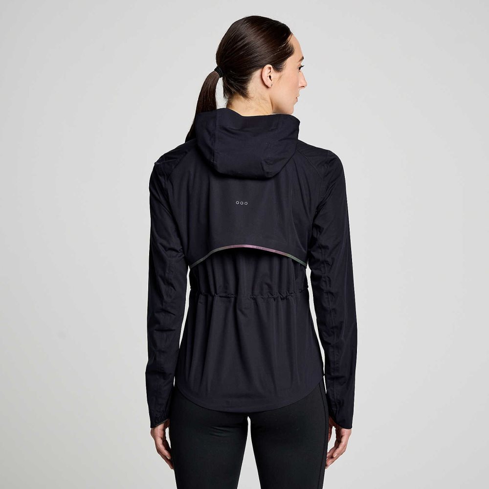 Saucony Hurricane Waterproof Jacket Black | JRKXV-8364