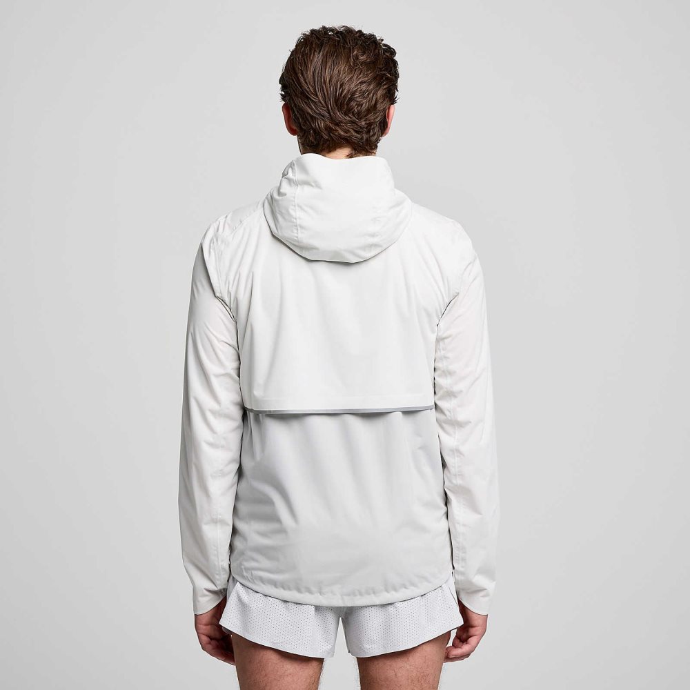 Saucony Hurricane Waterproof Jacket Cloud | KPRXU-7023