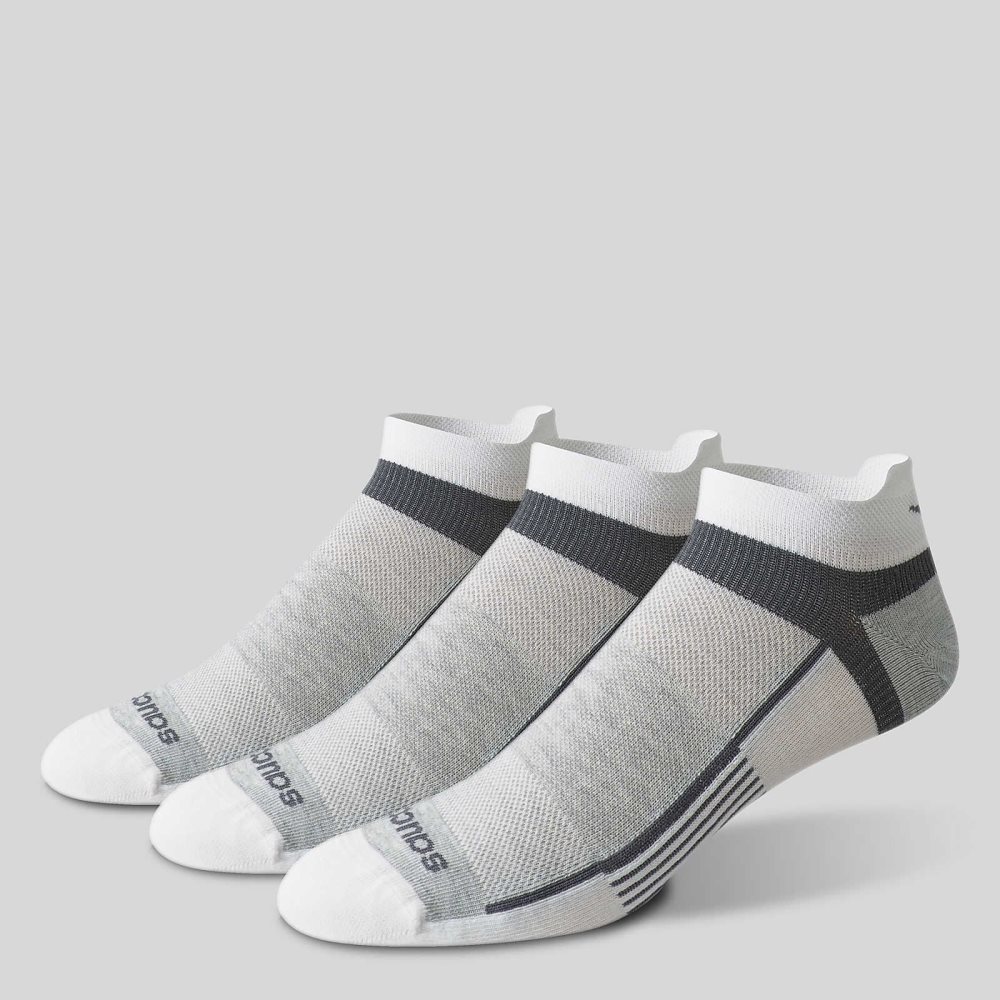 Saucony Inferno Liteweight 3-Pack Socks White | CGUFP-7182