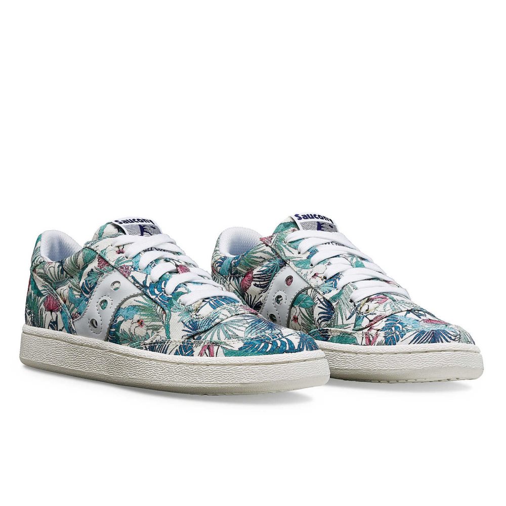 Saucony Jazz Court Floral White | KPMGD-8392