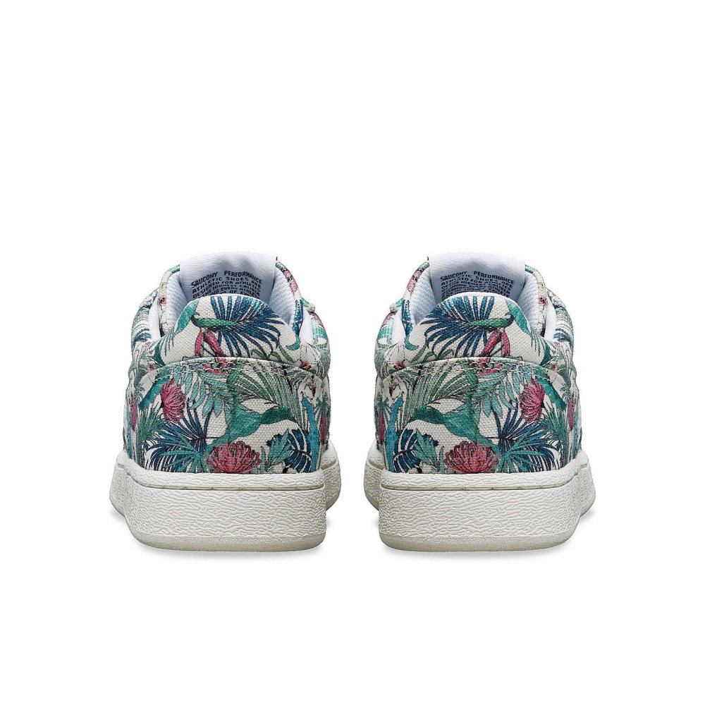 Saucony Jazz Court Floral White | KPMGD-8392