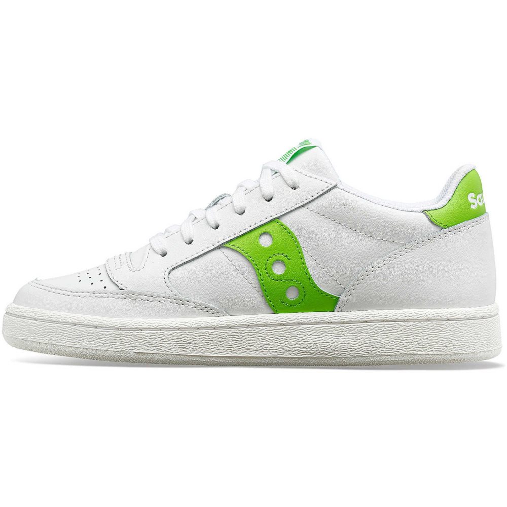 Saucony Jazz Court PU White Green | MCIRP-3921