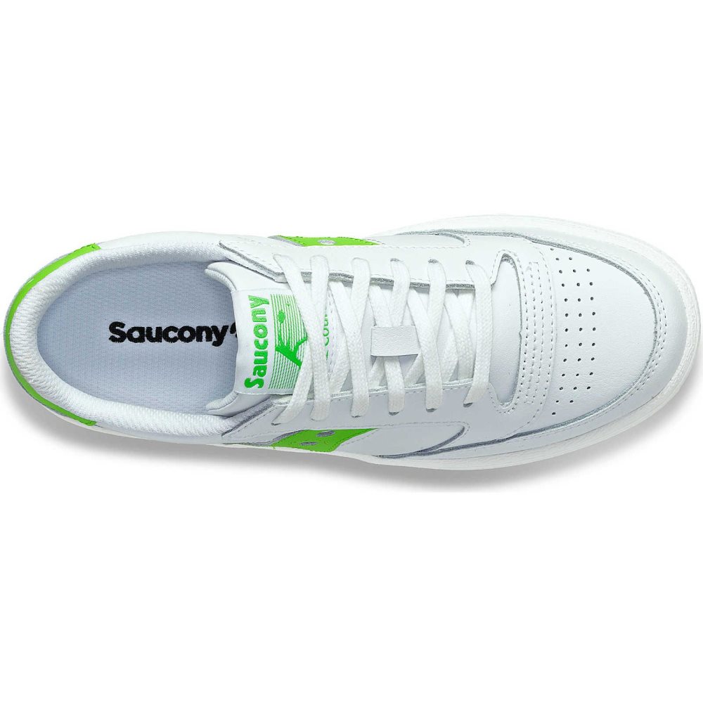 Saucony Jazz Court PU White Green | MCIRP-3921